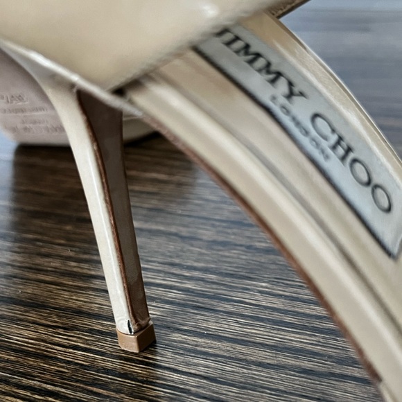 Jimmy Choo Open Toe neutral colored heals - Picture 9 of 13
